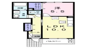 カーサ・ラ・ヴィータ【1階】の間取り