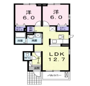 グリエラⅢ番館【1階】の間取り
