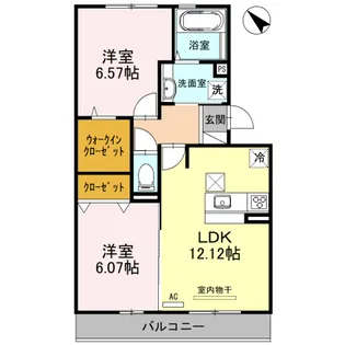 シャンピアコート【2階】の間取り