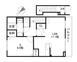 グレイスリバー【2階】の間取り
