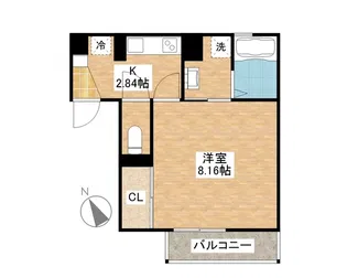アネックスわたむき【2階】の間取り
