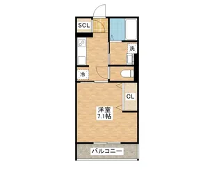 チェリーブロッサム勝部【1階】の間取り