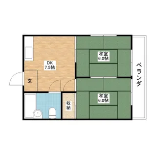 ハイツ西川【2階】の間取り