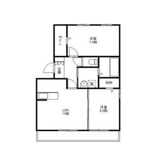 メイプルコート【201号室】の間取り