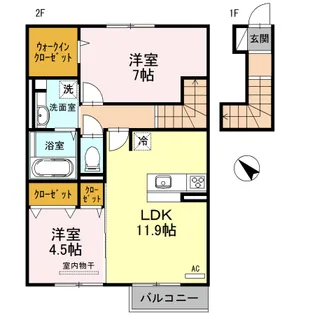 コンフォルタ【2階】の間取り