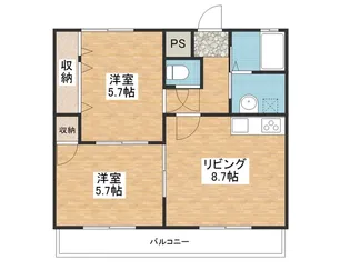 ファミールⅡ【2階】の間取り