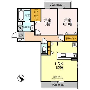 Cozy Court竹中【2階】の間取り