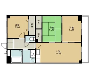 フォルクス淡海【2階】の間取り