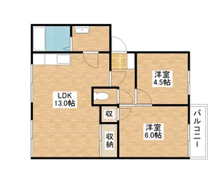ベルヴェデールIMAI【2階】の間取り