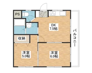 ユウユウヤス【3階】の間取り
