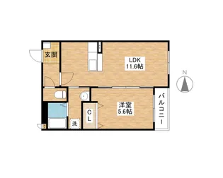 アスルーニ【3階】の間取り