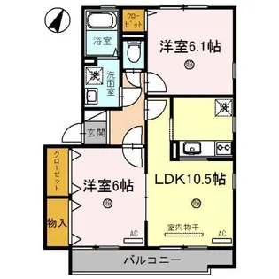 夢咲きの里 F【2階】の間取り