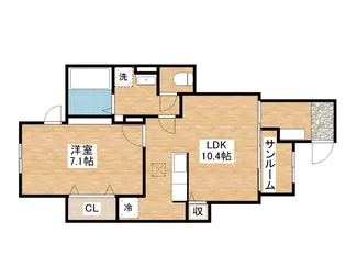 シャルマンフルールⅠ【1階】の間取り