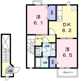 オアシスF・A【2階】の間取り
