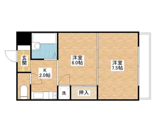 西河原マリーンハイツ【3階】の間取り