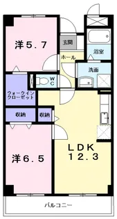 エルグランデ奥村【1階】の間取り