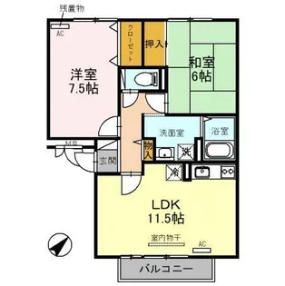 Thick Forest B棟【3階】の間取り