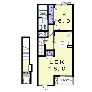 ブライトハウスⅣ【2階】の間取り