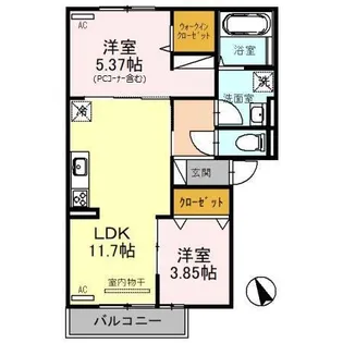 メルベーユM【2階】の間取り
