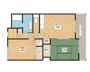 冨波グリーンマンション【3階】の間取り
