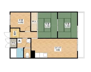 アスシャルマン野洲【3階】の間取り