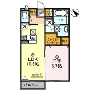 シャーロット壱番館【1階】の間取り