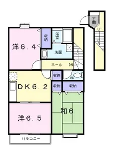ヒルサイドハウスA【2階】の間取り