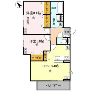 D-ROOM吉身【3階】の間取り