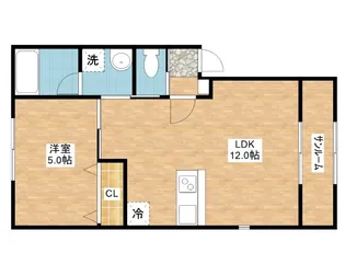 Luz Ov ルースオーヴ【1階】の間取り