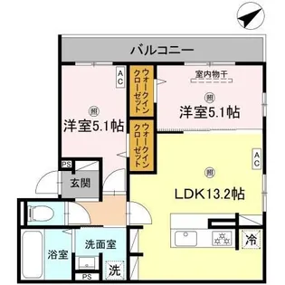 ビクトワールⅡ【2階】の間取り