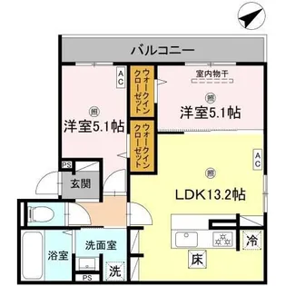 ビクトワールⅡ【1階】の間取り