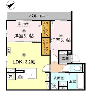 ビクトワールⅡ【2階】の間取り