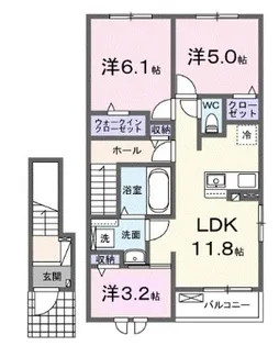 3LDKの間取り画像