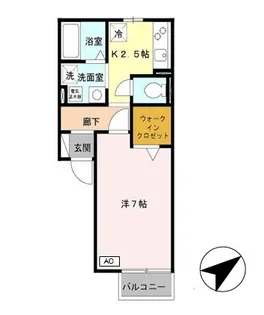 サンライズ堅田【2階】の間取り