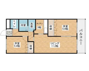 サンクレールⅢ【3階】の間取り