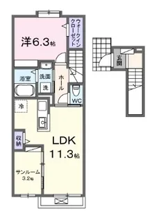 DK エステート 守山【2階】の間取り
