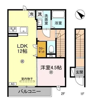 滋賀県守山市吉身3丁目【アパート】の間取り