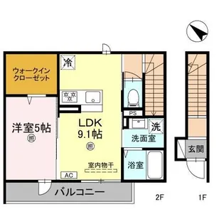 滋賀県守山市吉身3丁目【アパート】の間取り