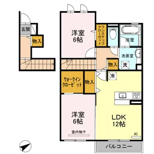 Lily oak(リリィオーク)【2階】の間取り