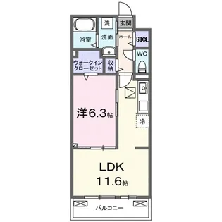 ラクーン守山【1階】の間取り