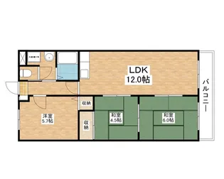 サンクリエート【1階】の間取り