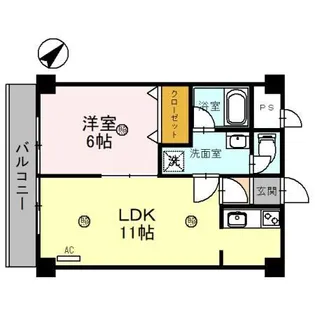 ジュネス堅田【3階】の間取り