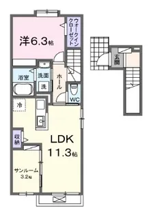 DK エステート 守山【2階】の間取り