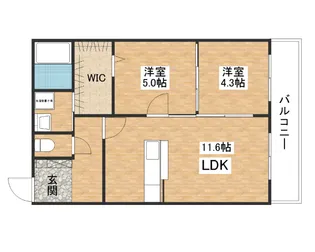 ハートフルマンション神出【2階】の間取り