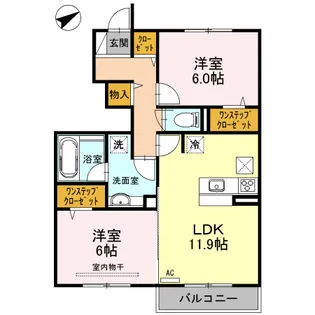 Lily oak(リリィオーク)【1階】の間取り