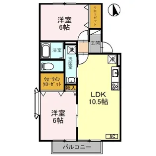 カッセル Ⅱ【2階】の間取り
