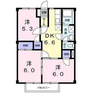 ファイン勝部【2階】の間取り