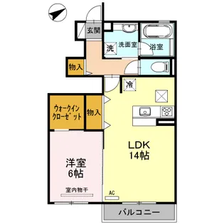 Lily Oak (リリィ オーク)【1階】の間取り