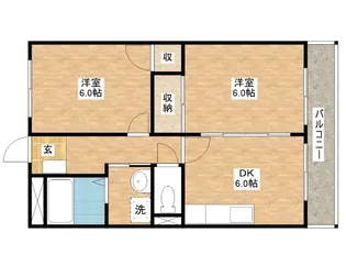 ロザージュⅡ【2階】の間取り