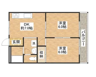 グランドール野洲【2階】の間取り